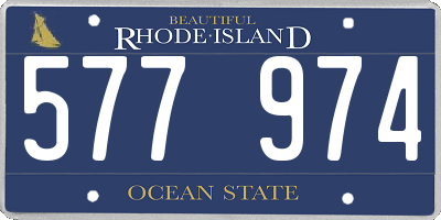 RI license plate 577974
