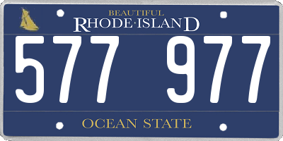 RI license plate 577977