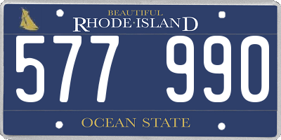 RI license plate 577990