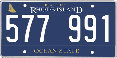 RI license plate 577991