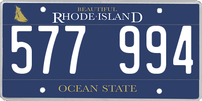 RI license plate 577994