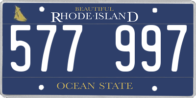 RI license plate 577997