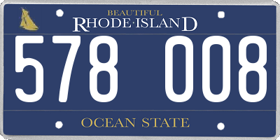 RI license plate 578008