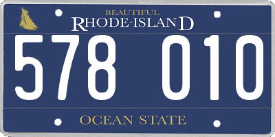 RI license plate 578010