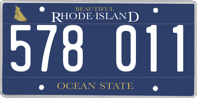 RI license plate 578011