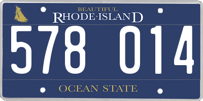 RI license plate 578014