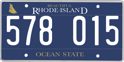 RI license plate 578015