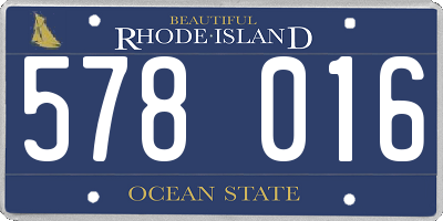 RI license plate 578016