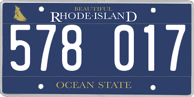 RI license plate 578017