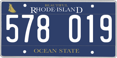 RI license plate 578019