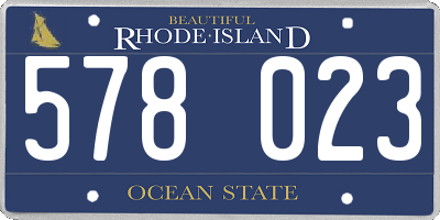 RI license plate 578023