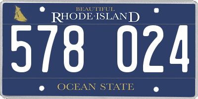 RI license plate 578024
