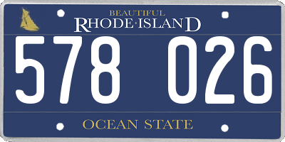 RI license plate 578026