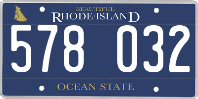 RI license plate 578032