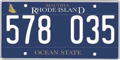 RI license plate 578035