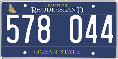 RI license plate 578044