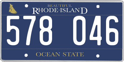 RI license plate 578046