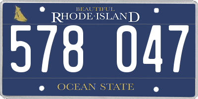 RI license plate 578047