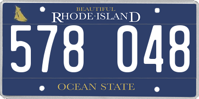 RI license plate 578048