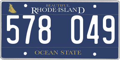 RI license plate 578049