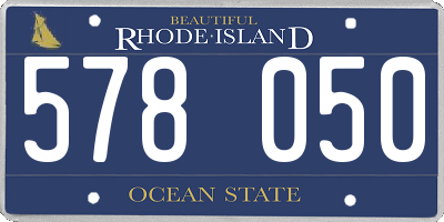 RI license plate 578050