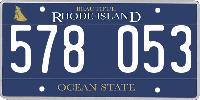 RI license plate 578053