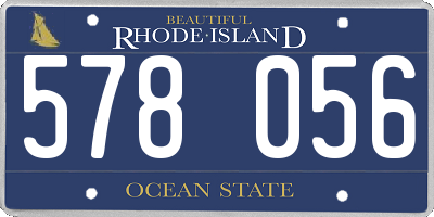 RI license plate 578056