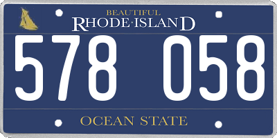 RI license plate 578058