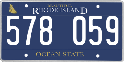 RI license plate 578059
