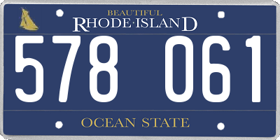 RI license plate 578061