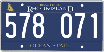 RI license plate 578071