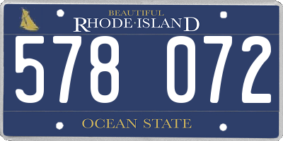 RI license plate 578072