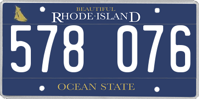 RI license plate 578076