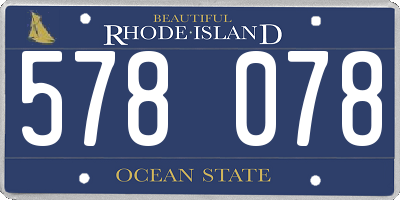RI license plate 578078