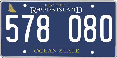 RI license plate 578080