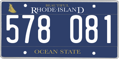 RI license plate 578081