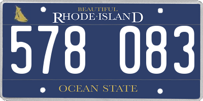 RI license plate 578083