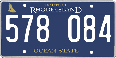 RI license plate 578084