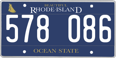 RI license plate 578086