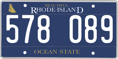 RI license plate 578089