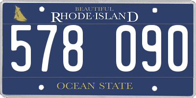 RI license plate 578090