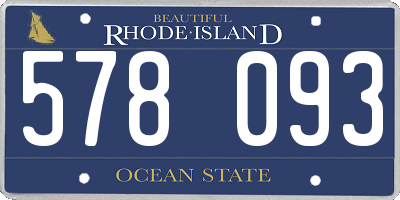 RI license plate 578093