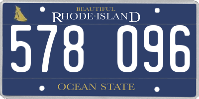 RI license plate 578096