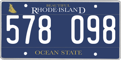 RI license plate 578098