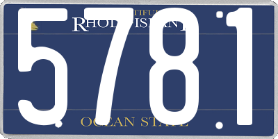 RI license plate 5781