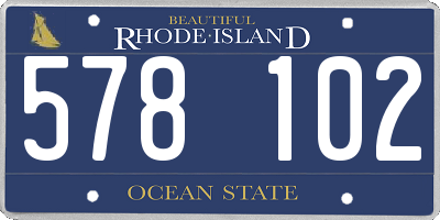 RI license plate 578102