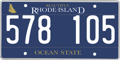 RI license plate 578105