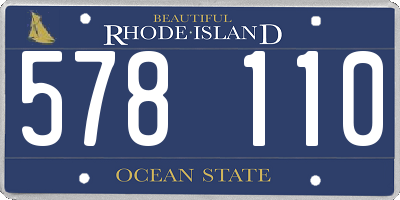 RI license plate 578110