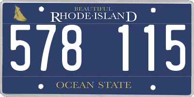 RI license plate 578115