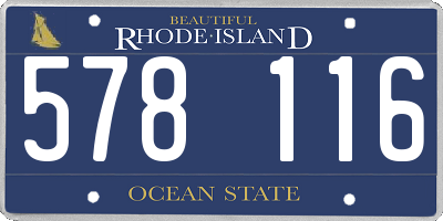RI license plate 578116